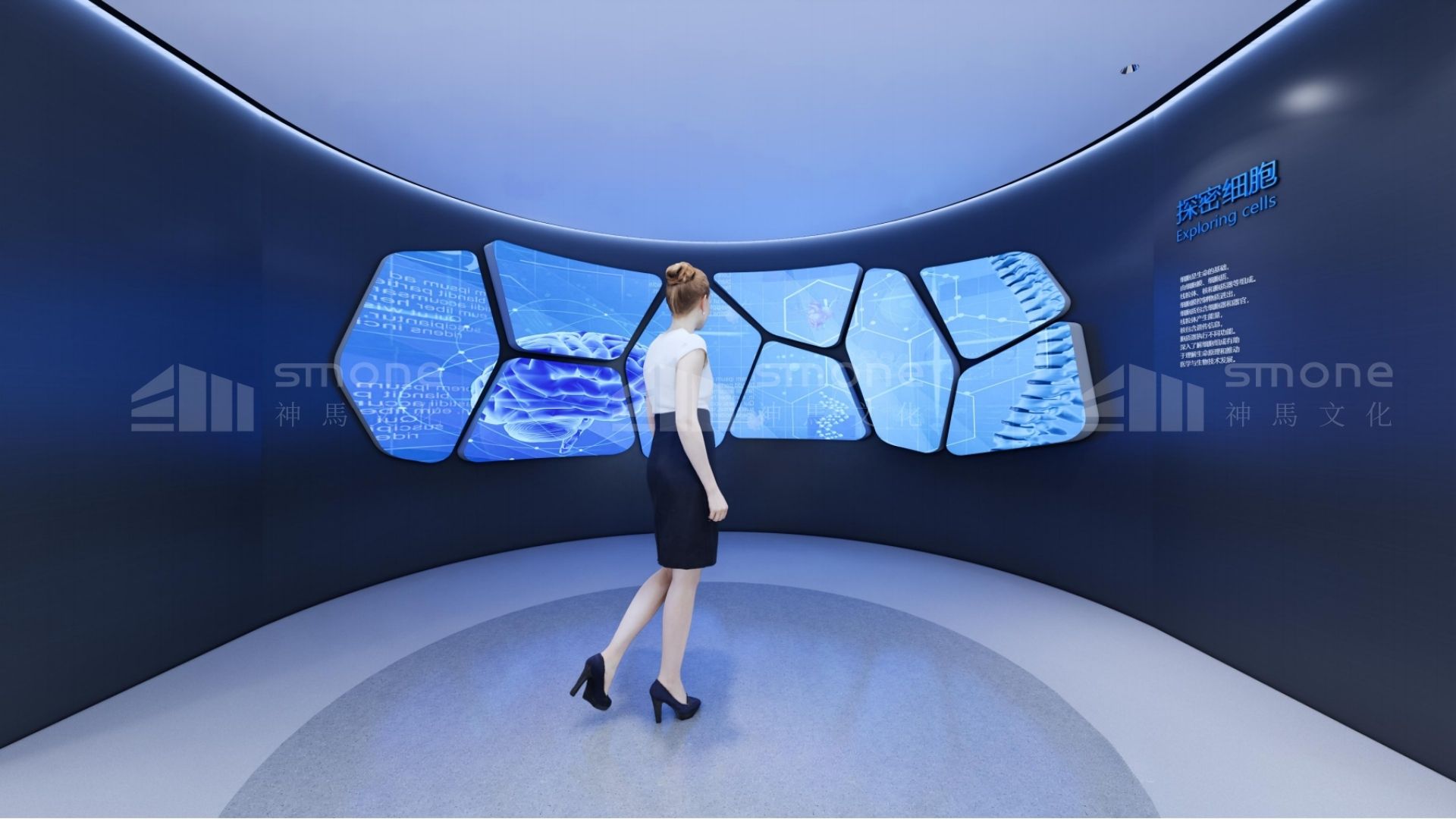 2025 生物醫(yī)療展廳趨勢：AI 互動、綠色材料、沉浸式體驗(yàn)一個(gè)都不能少｜生物科技展廳設(shè)計(jì)｜干細(xì)胞展廳設(shè)計(jì)｜多肽展廳設(shè)計(jì)｜神馬文化展廳設(shè)計(jì)