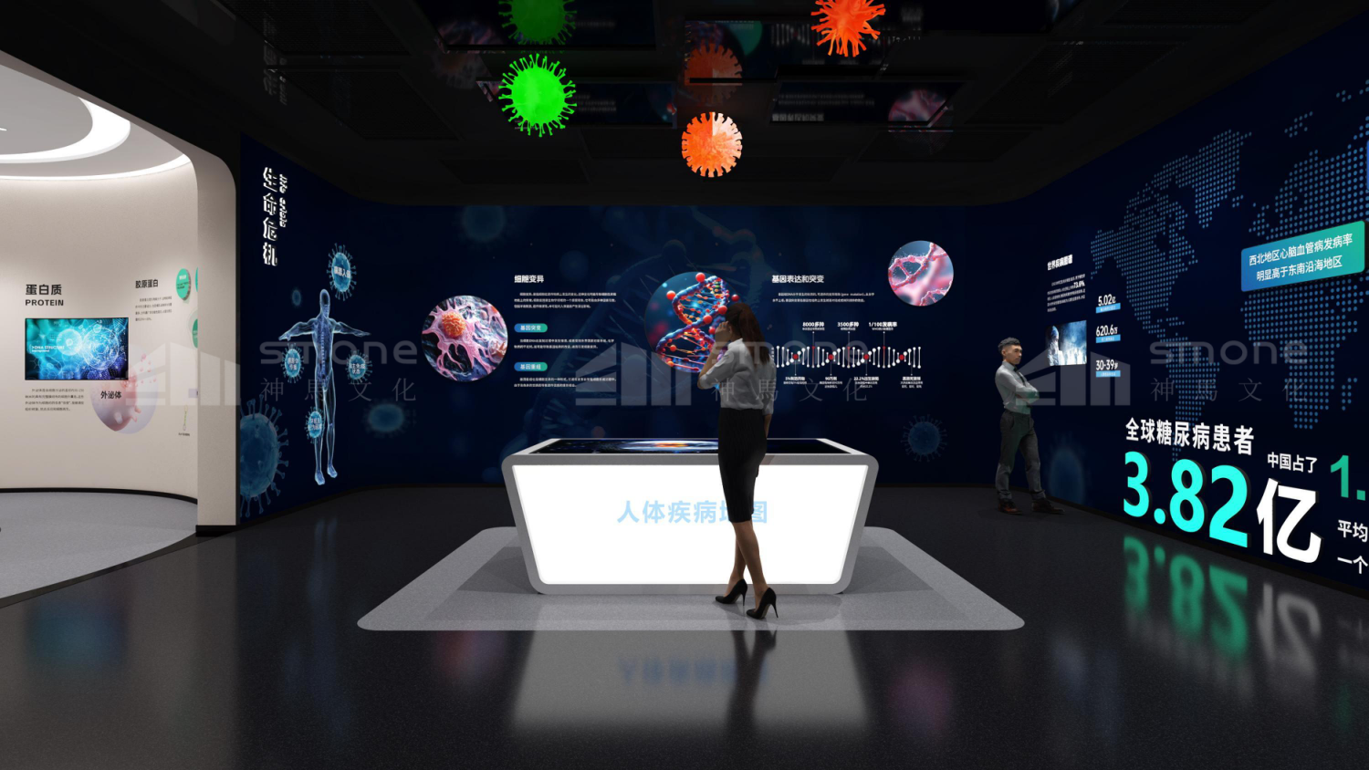 博觀文化生物醫(yī)藥展廳設(shè)計(jì)：用場(chǎng)景化體驗(yàn)破解技術(shù)傳播難題｜生物醫(yī)療展廳設(shè)計(jì)｜生物制藥展廳設(shè)計(jì)｜生物肽展廳設(shè)計(jì)｜干細(xì)胞展廳設(shè)計(jì)｜神馬文化